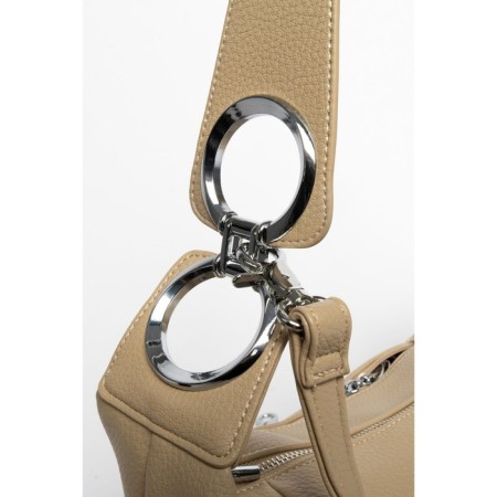 Gobo bag female, eco -leather, ludor beige, 40x11x22 cm-3