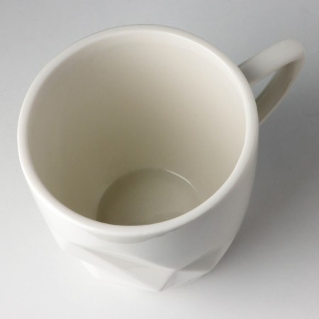 Ceramic "Iceberg" mug, white 350 ml, white color-4