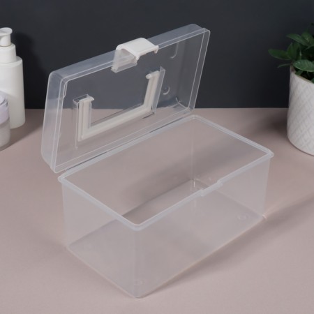 Organizer with a 1 Sectic lid 19.5*12*11cm transparent/Bel V/u UKL QF-4