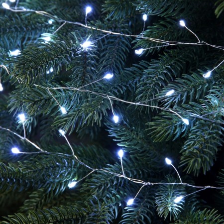Garland "Mishura" 50 m Rosa, IP44, silver thread, 1500 LED, 8 modes, white glow, 36 V-1