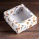 Gift box, lid is, with the “New Year mood” window, 14.5 x 14.5 x 6 cm