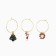 Decoration for the glass New Year's "New Year will give a fairy tale" 3 pcs, diameter 3 cm