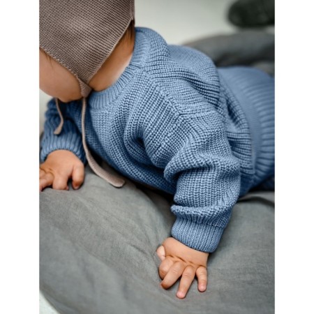 Sweater Knitted Children's Amarobaby Pure Love Buddy, height 86 cm, blue color-10