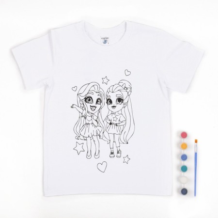 Set for creativity T -shirt -coloring, "Girlfriends", size 104 -110 cm-1
