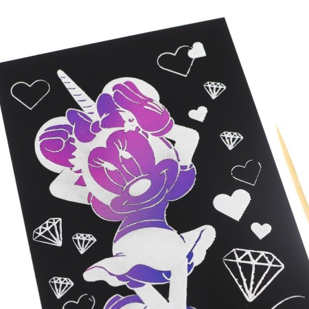 Engraving with a rainbow base, 10*15 cm "Minnie Mouse", Mickey Mouse and friends-1