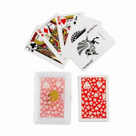 Plastic Plastic Flyhorse cards, 54 pcs, 23 μm, red, 5.6 x 8.6 cm