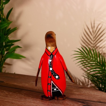 Souvenir "Penguin in a red shirt" tree 25 cm-1