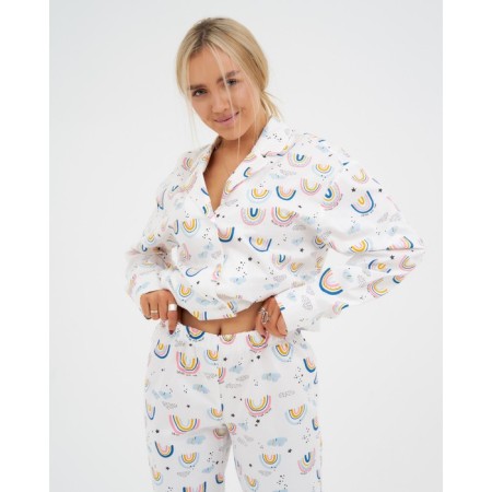 Pajamas (shirt, trousers) female kaftan "Rainbow" p. 40-42-2