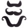 Carnival mustache on a sticky base, set of 3 pcs., Types mix
