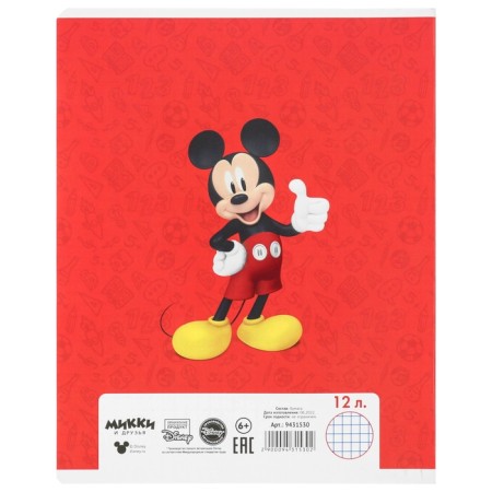 A set of notebooks 20 pieces, 12 sheets, Mickey Mouse-2