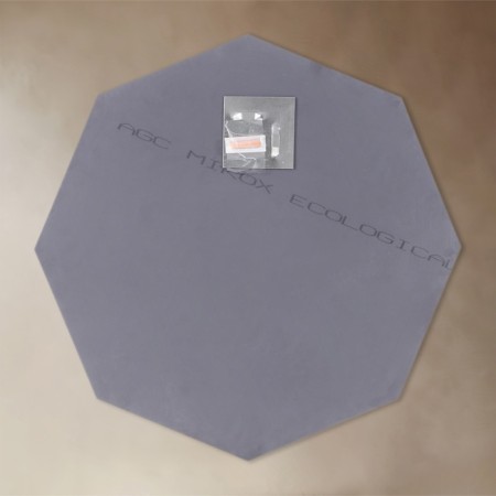 Mirror, wall, with sandblasting graphics, 50 × 50 cm-2