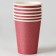 Paper glass "Squles", 6 pcs, burgundy color