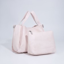 Bag Women's Tout on the button, a lightning cosmetic bag, beige color