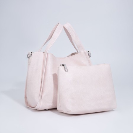 Bag Women's Tout on the button, a lightning cosmetic bag, beige color