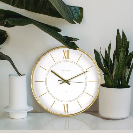 Wall clock, series: interior "Edith" d = 30.5 cm, gold-3