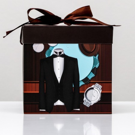 Self -assembly box "gentleman" 15x15x15 cm-1
