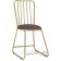 Stol on a metal frame lyrion metal/velor, gold/cocoa 44x52x86 cm