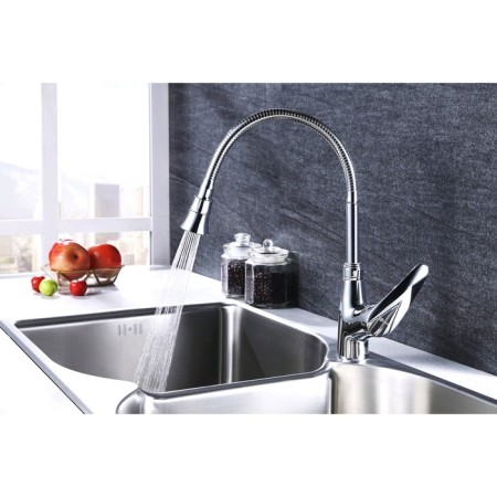 LEMARK LINARA LM0413C kitchen mixer, for a kitchen with flexible pouring, chromium color-1