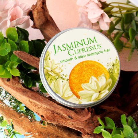 Organic hard shampoo, with jasmine essential oil