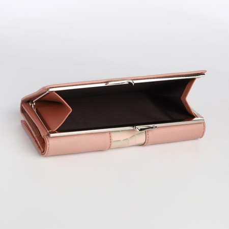 Women's wallet on magnet, pink color-2