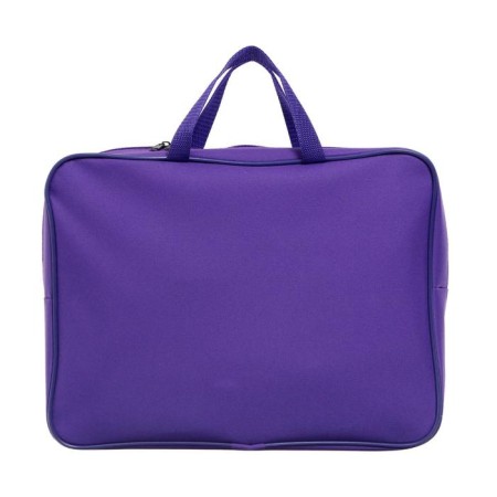 Folder with A4 handles, 360 x 270 x 80 mm, textile, inner pocket, purple 1Sh48