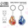 Key keychain 2 pcs "Foxes"