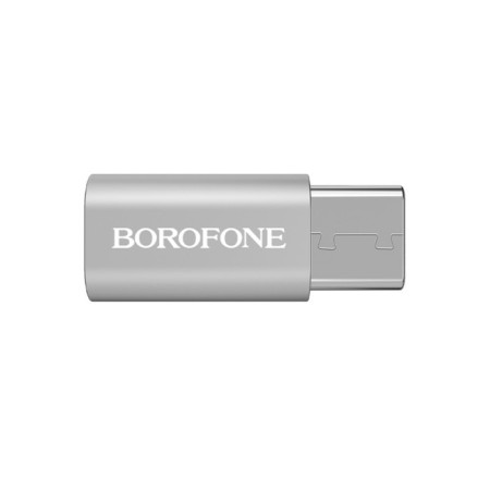 Adapter Borofone BV4, microUSB - type -C, silver-1