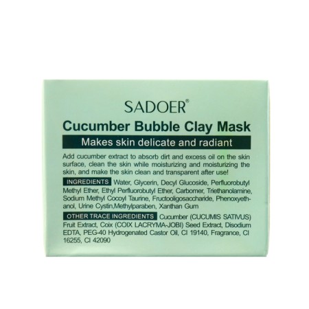 Bubble green face mask, oxygen with cucumber, deep cleansing and moisturizing, 100 g-3