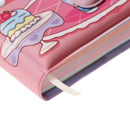 Gift notebook, A6, 100 sheets, color block, with a curly knife, PVC cover, "Anime", mix-8