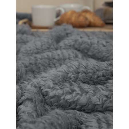 Texrepublic blanket, size 200x220 cm, gray color-6