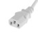 Power cable Luazon KDGN-005, SCHUKO-C13, 10 A, 3 m, 3 residential, white