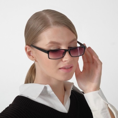 Ready glasses east 6617 tinted, black color, bent puff, -2-2