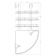 The corner shelf is three -tier, width 28 cm, matte glass, chrome