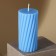 Interior candle "twisted", blue