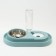 Double bowl with a carrot (removable bottle) 40.5 x 23 x 25 cm, blue