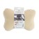 Car bone pillow, on a headrest, velor, beige, rhombus, 16 x 24 cm