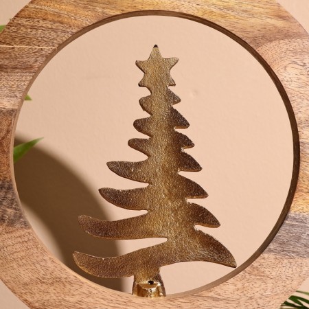 Interior souvenir in the wooden ring "spruce" 30x8x33 cm-3