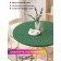 Green funny tablecloth, round, oxford, elastic band, size 140x140 cm, diameter 105-120 cm
