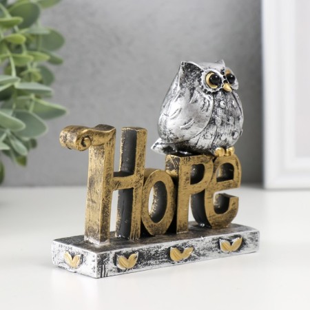 Souvenir Polystone "Owl on the letters. Hope" 3.7x9.5x9 cm-1