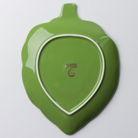 Ceramic plate "Artichoki", green, 20 x 17 cm, green color-5