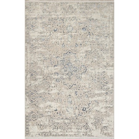 Rectangular carpet Valentis mikonos, size 160x230 cm, color Cream/D.Blue
