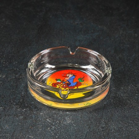 Set "jokes", 2 glasses for beer 300 ml, ashtray-6