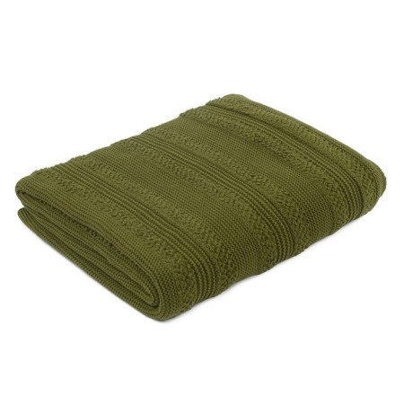 Cotton blanus with an essiential -bastard bastard olive color, size 130x170 cm-1