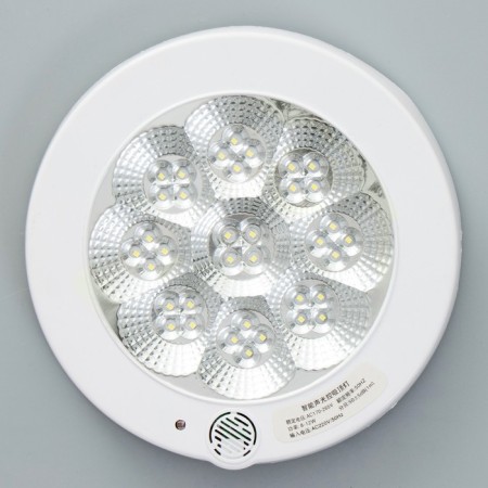 Lamp with the sound sensor "Lira" LED 8W white 21x21x2.5 cm-3