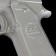 Pan "Pistol", chromium color, 4 × 15 × 13 cm