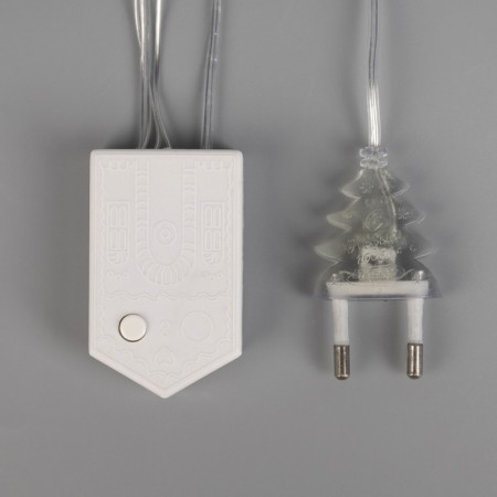Garland "fringe-arka" 1 × 1 m, IP20, transparent thread, 126 LED, white glow, 8 modes, 220 V-5