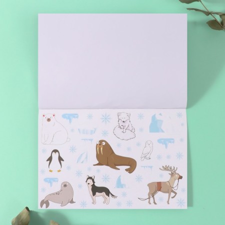 Stickers in the book "Animals" + 5 backgrounds 20.7x14.2 cm-11