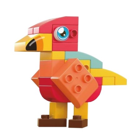 Children's Funky Toys Constructor "Parrot", with large blocks, 26 parts
