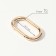Oval -karabin, 42.5 × 24 mm / 34.5 × 16 mm, thickness - 4 mm, 5 pcs, golden color
