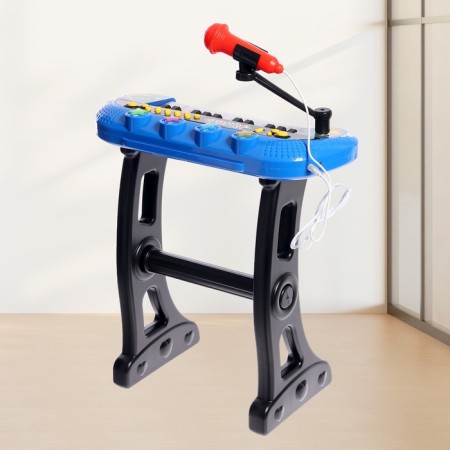 Synthesizer Floor "Musical World", light, sound effects, with a microphone-12
